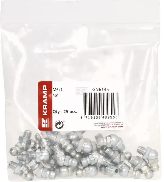 Fettnippel / Smørenippel M6x1.0 45gr