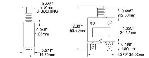 Automatsikring, 5A Trykkbryter Bulk