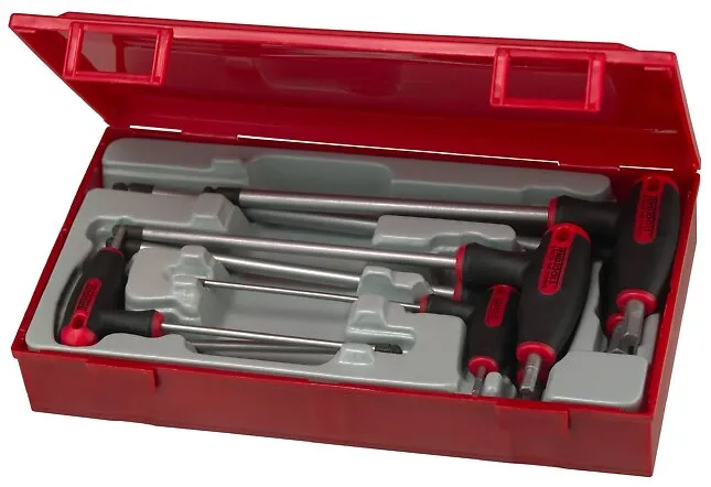 Sekskantnøkkelsett m/t-håndtak 7-deler TTHEX7, TengTools