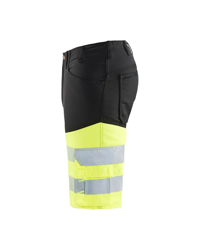 Varselshorts Med Stretch Svart/Gul
