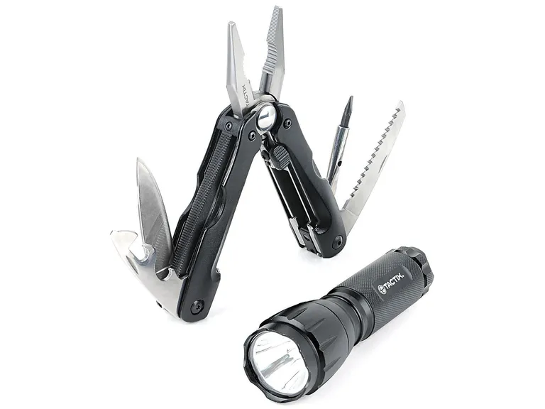 Multiverktøy m/lommelykt Survival