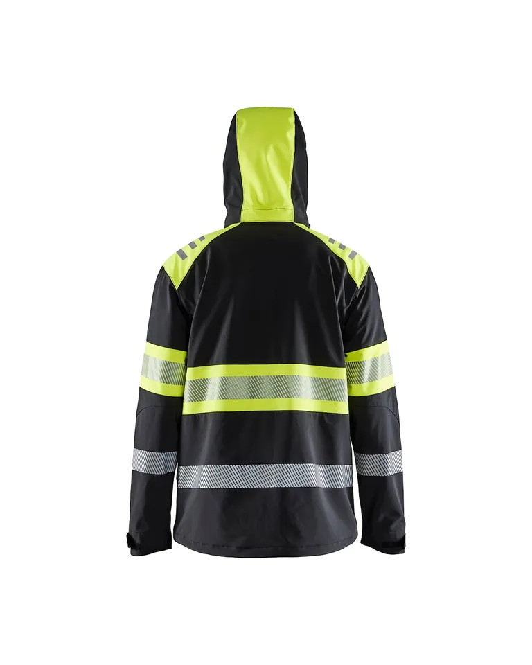 Softshell Jakke Varsel, Svart/Varselgul