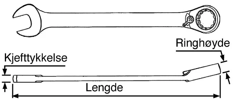 Skrallenøkkel / Kombinasjonsskrallenøkkel, TengTools