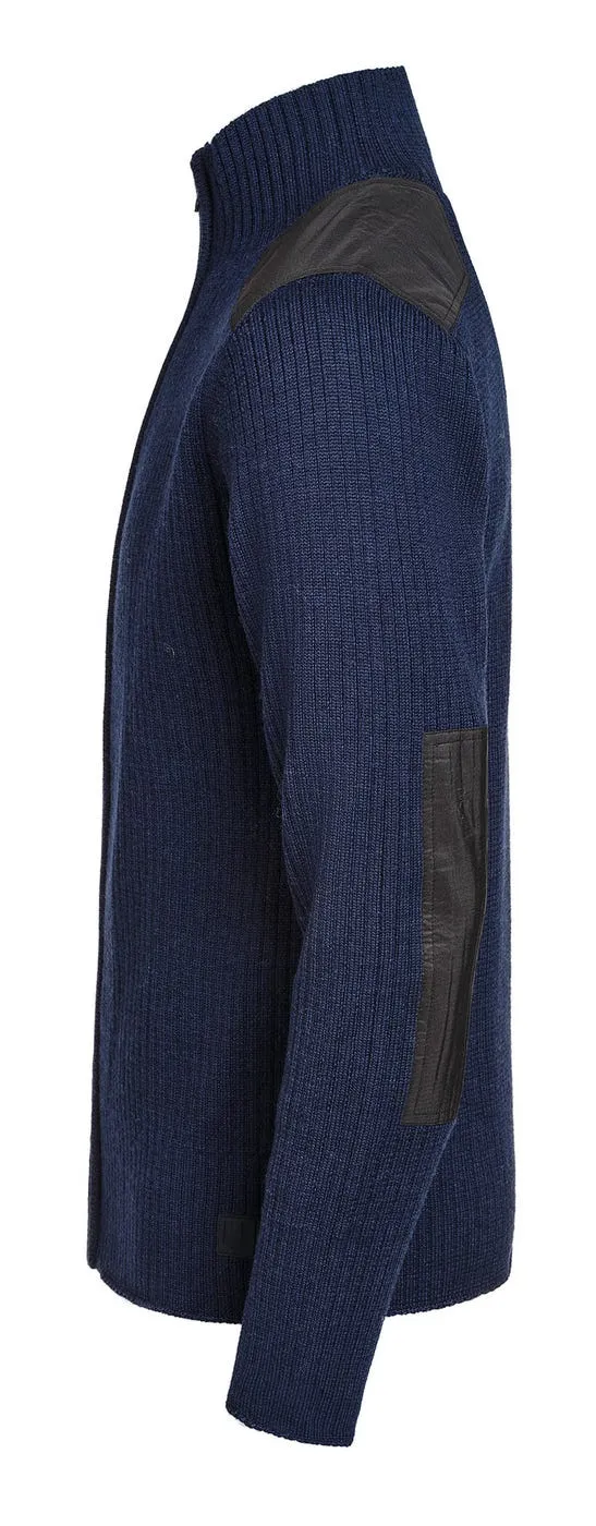 Voss Ulljakke med zip Marineblå