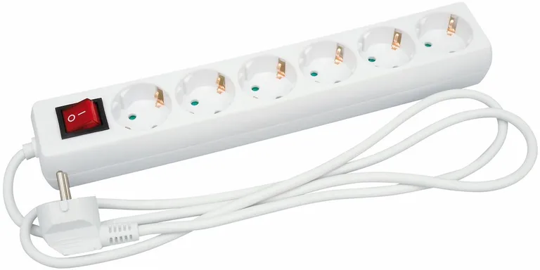 Forgrener 6-Veis m/jord + bryter 1,5mtr