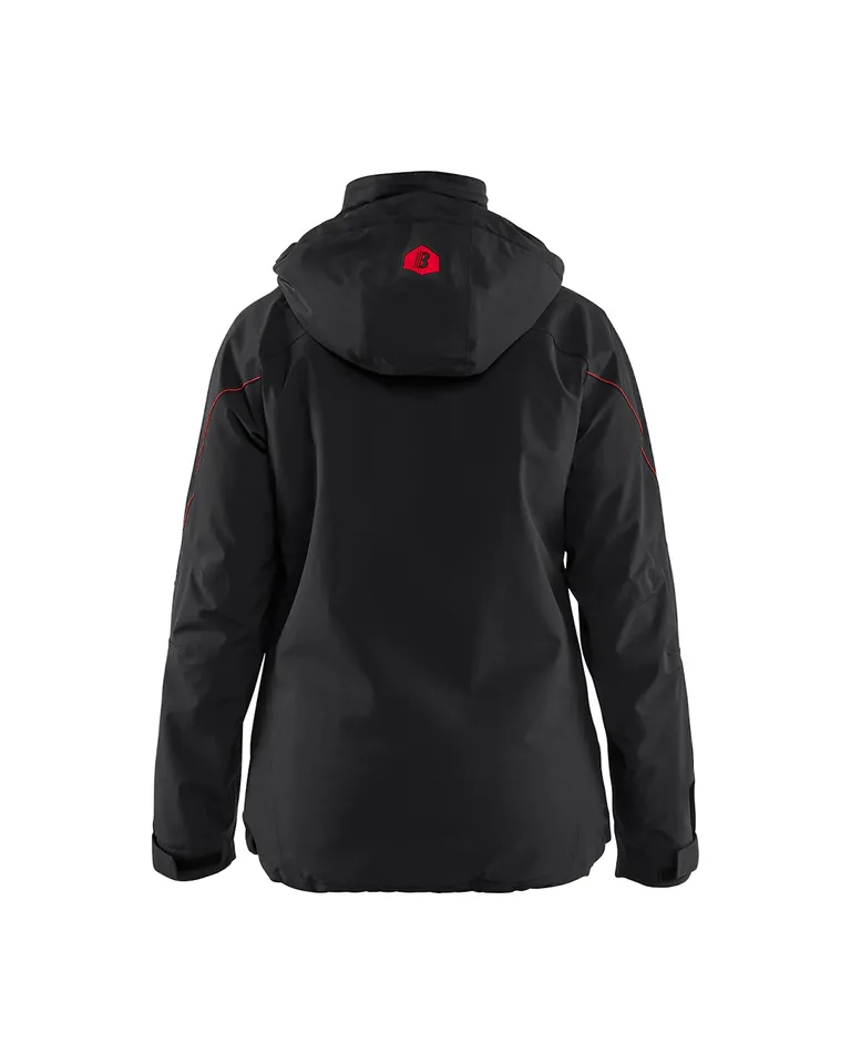 Jakke lettfôret Dame Svart/Rød
