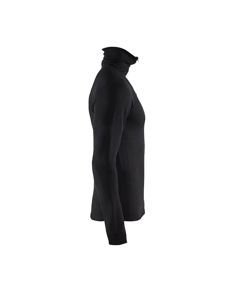 Undertøygenser med hals XWARM 70% MERINO Thermo-Trøye Svart
