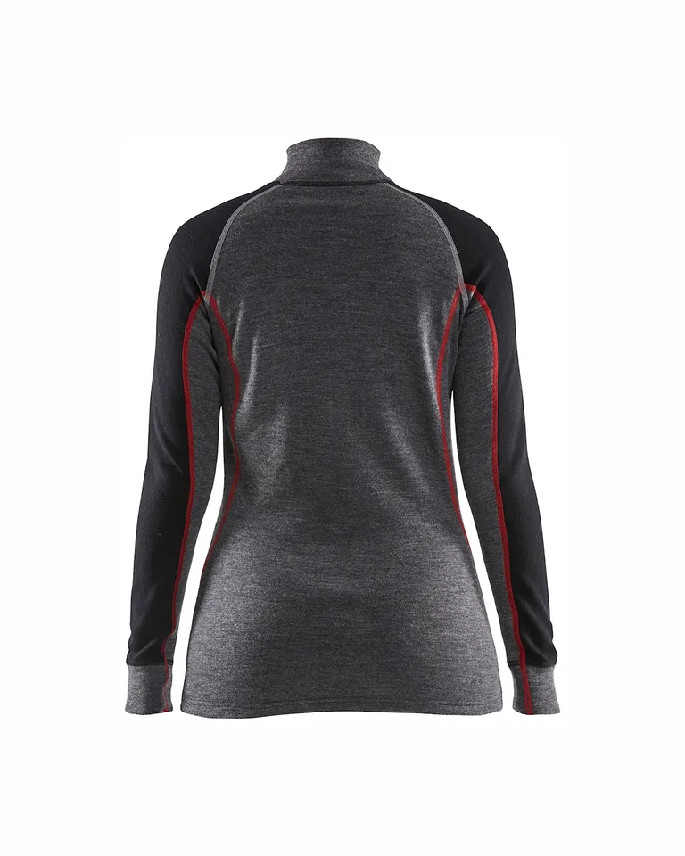 XWARM 100% Merino Undertøygenser Dame Grå/Svart