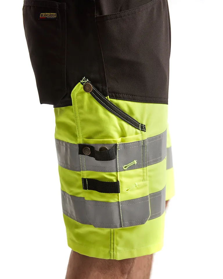 Varselshorts Med Stretch Svart/Gul