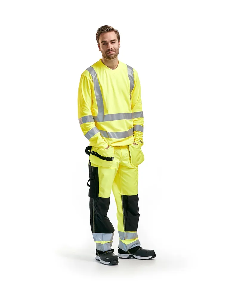 T-Skjorte Hi-Vis Gul Lang arm