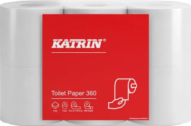 Toalettpapir Basic 360 42 rl. 2lag 50m natur hvit (102930)