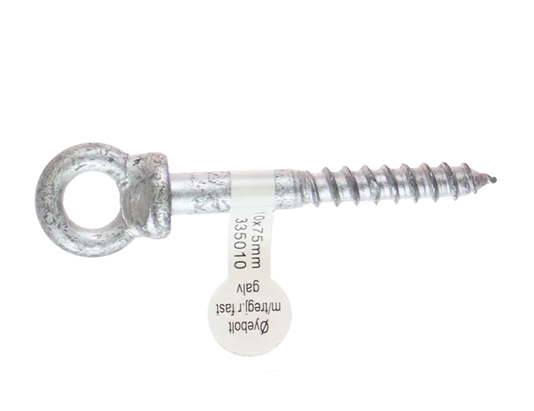 Øyebolt m/tregj. fast 10x75mm