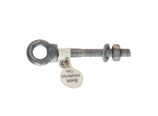 Øyebolt m/mutter fast 8x60mm 
