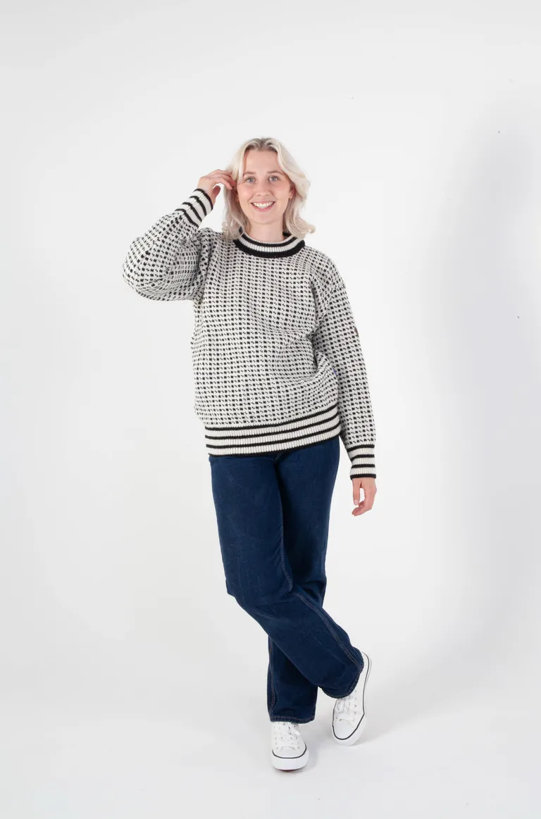 Islender Genser Hvit/Sort