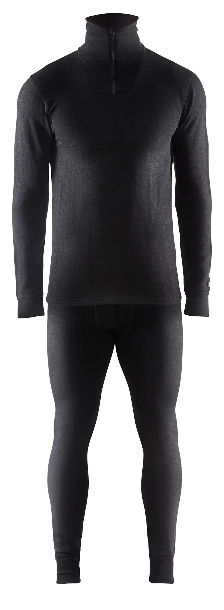 Undertøygenser med hals XWARM 70% MERINO Thermo-Trøye Svart