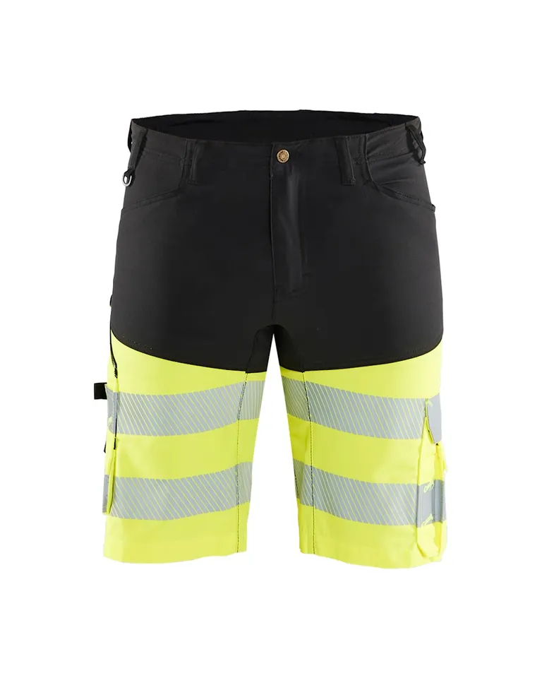 Varselshorts Med Stretch Svart/Gul