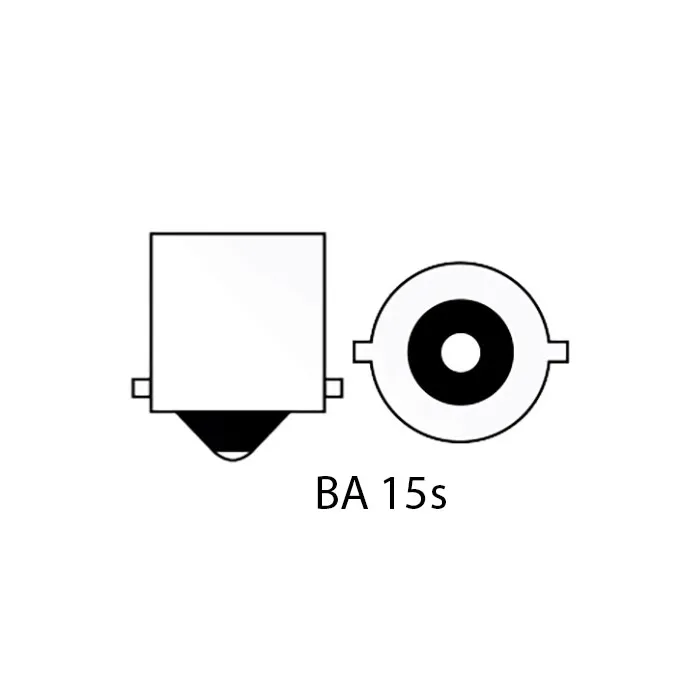 1852 LED pære BA15S u/kuppel 2-pk