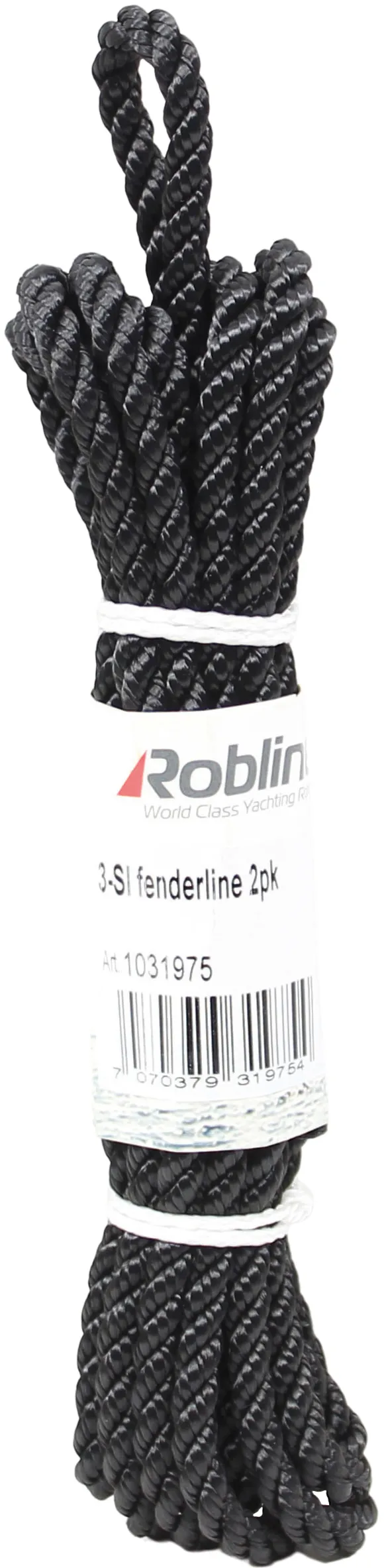Robline 3-slått fenderline 2-pk sort