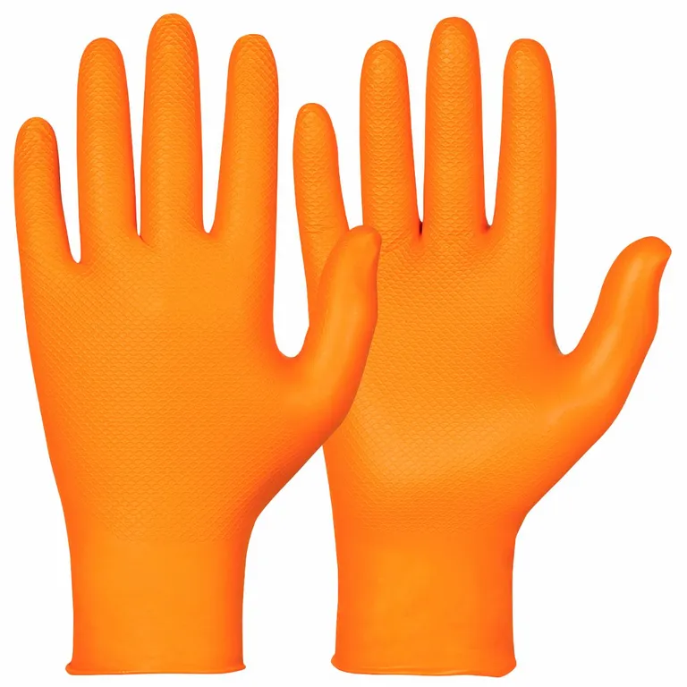 Hanske, Engangshanske, Chemstar Super Grip, Orange