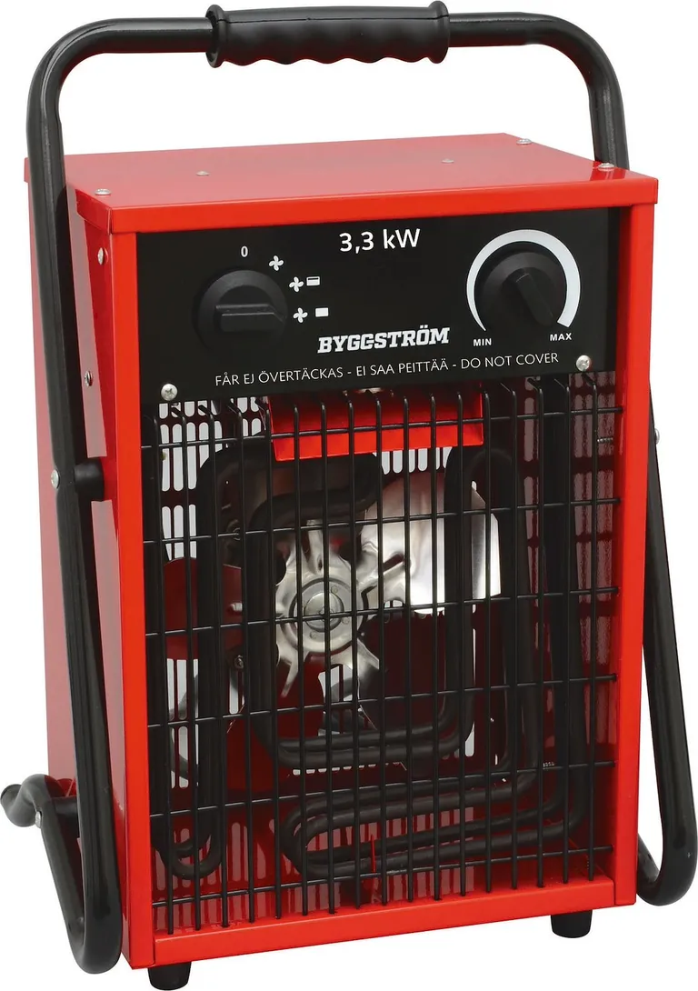 Byggvifte, m/stativ, 3,3kW, 230V, rød, IP24