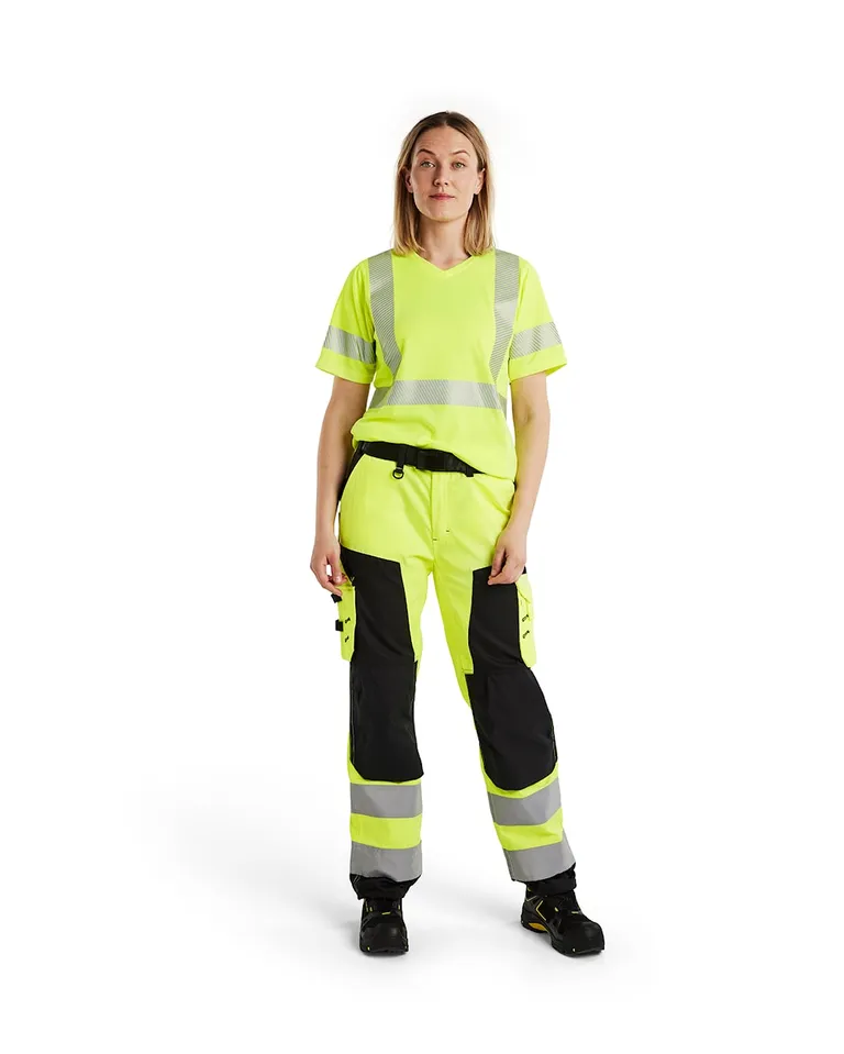 Bukse varsel dame gul/svart