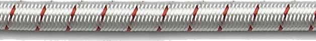 Robline Strikk (shock cord) hvit/rød 4 mm 200 m