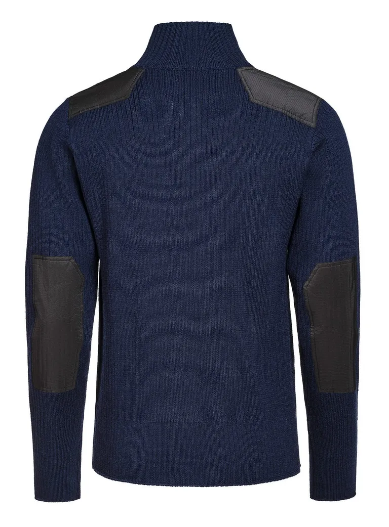 Voss Ulljakke med zip Marineblå