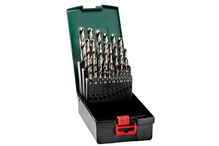 HSS-G-borsett metallbor 1-13 mm, 25-deler