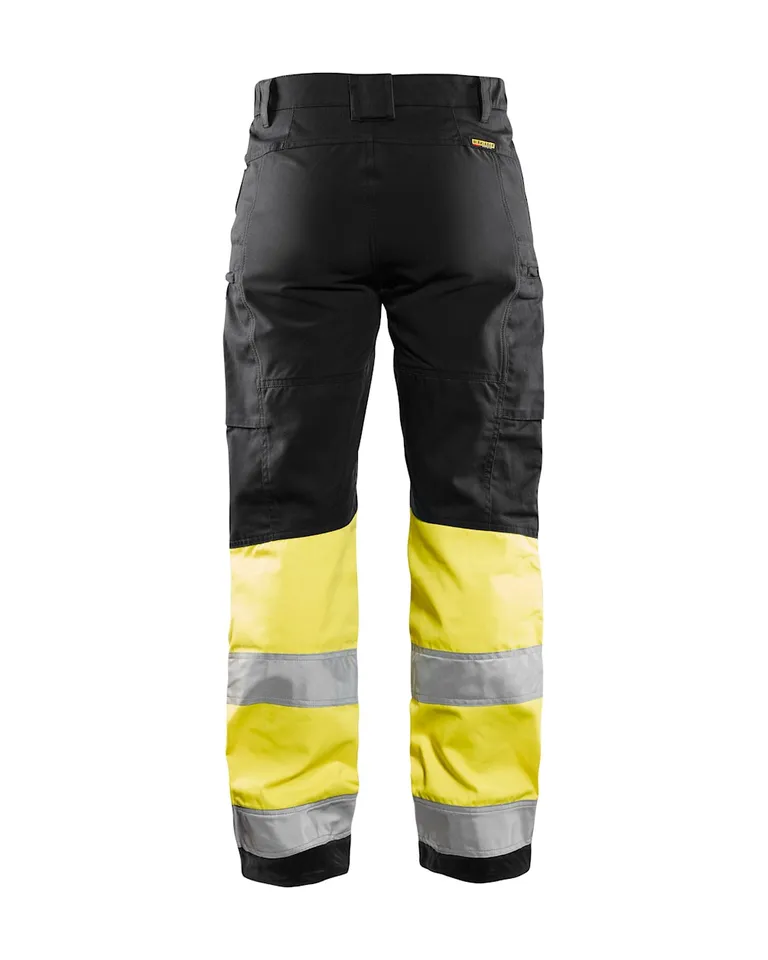 Varselbukse dame stretch Svart/Gul