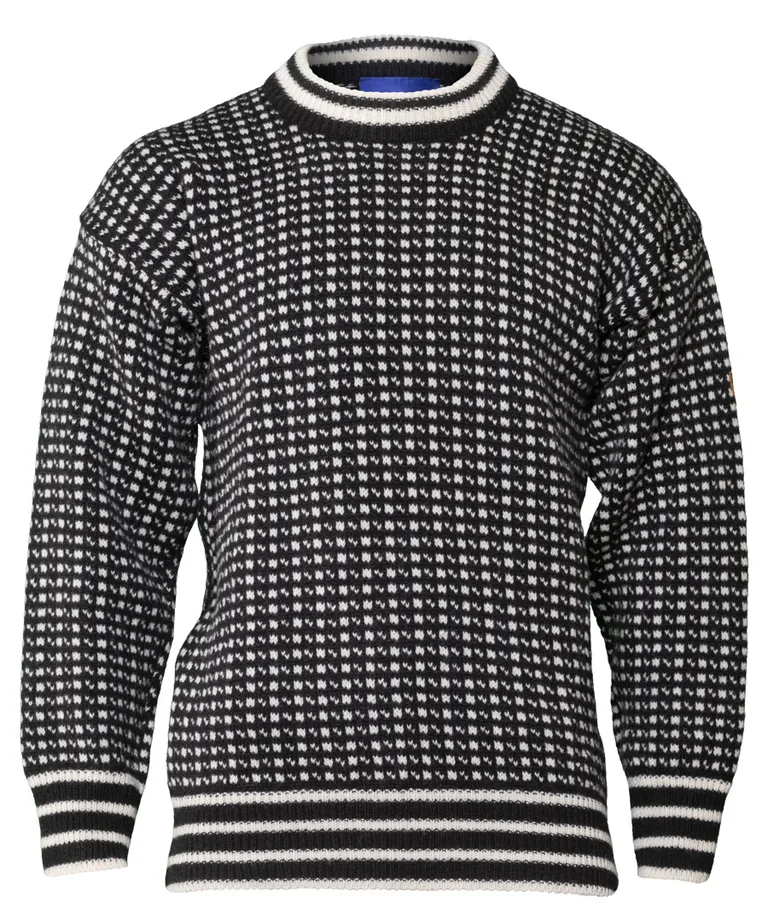 Islender Genser Sort/Hvit