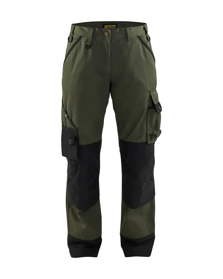 Hagebukse Dame Militærgrønn/Svart