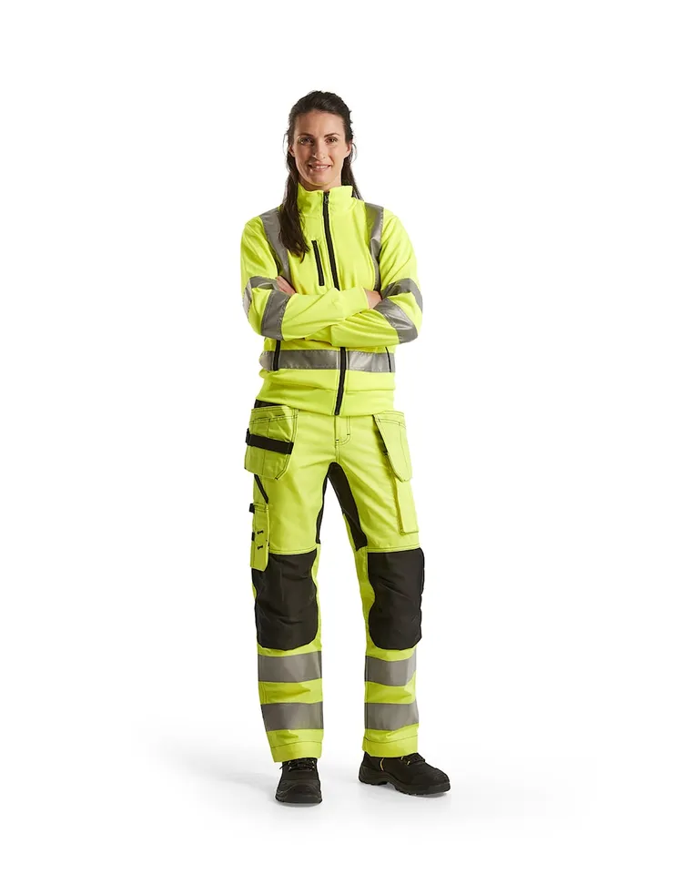 Varselbukse dame stretch Gul/Svart
