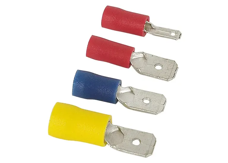 Kabelsko, Blå Hann 6,3mm for 1,5qmm til 2,5qmm kabel.