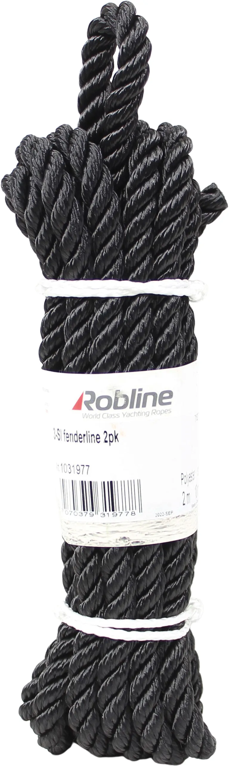 Robline 3-slått fenderline 2-pk sort