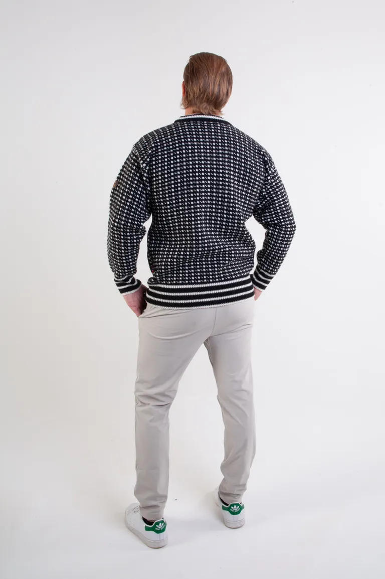 Islender Genser Sort/Hvit