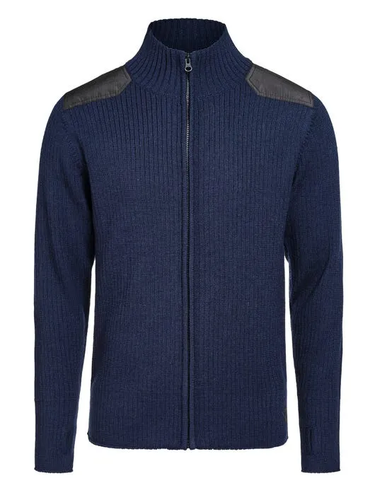 Voss Ulljakke med zip Marineblå