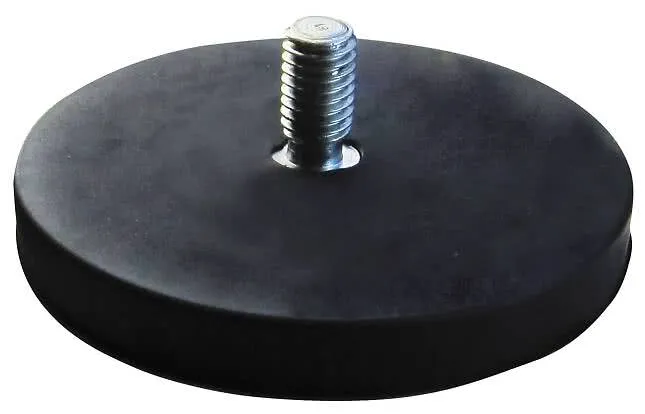 Magnet m/8mm skrue. Gummibelagt  E854 2pk