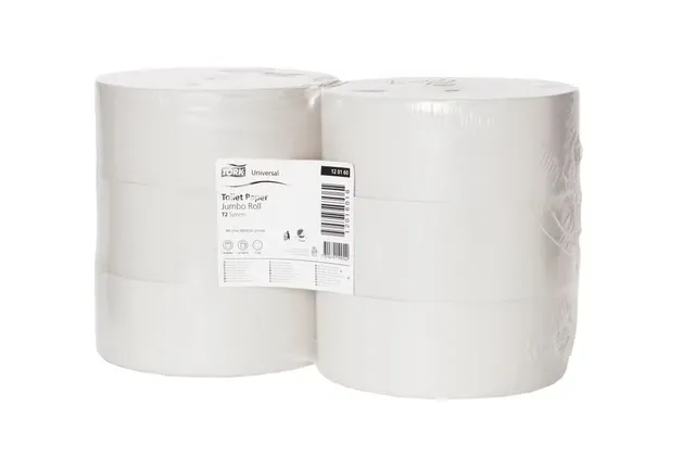 Papir, Toalett, 1-lag, Jumbo, 120160