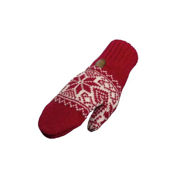 Snøstjernevott Rød/Hvit. Str. L