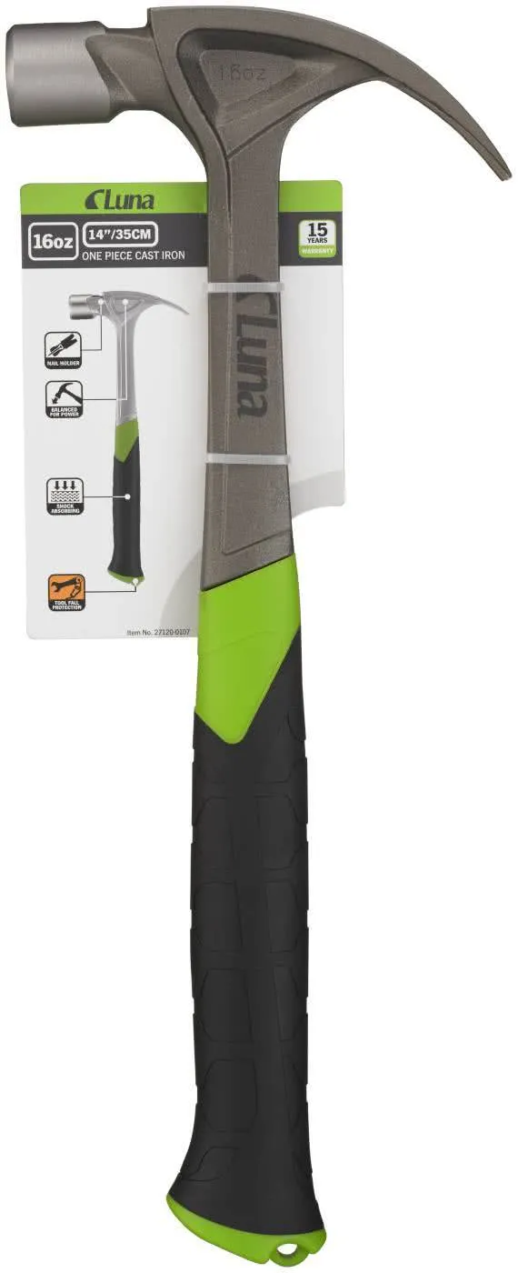 Snekkerhammer EVO 16OZ Smidd m/Spikerholder Luna