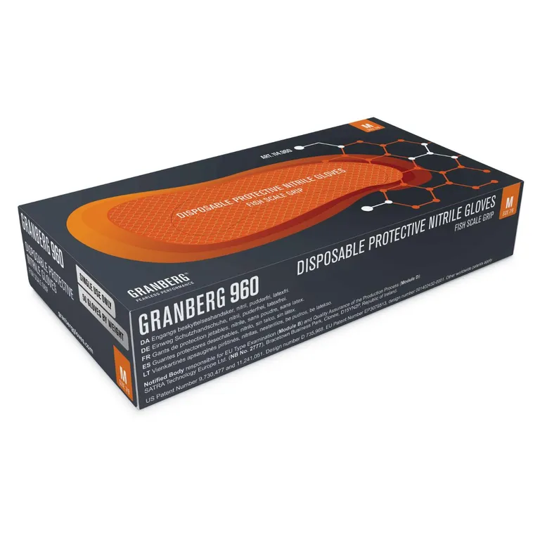 Hanske, Engangshanske, Chemstar Super Grip, Orange