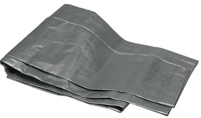 Presenning 6 x 10 mtr., ekstra sterk sølv