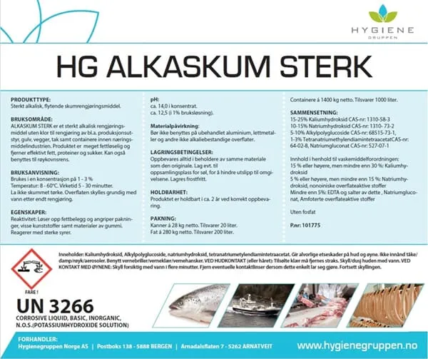 Alkaskum Sterk 28kg