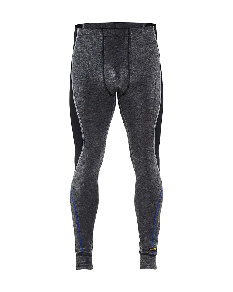 WARM 100% MERINO Undertøy Long Johns Grå/svart