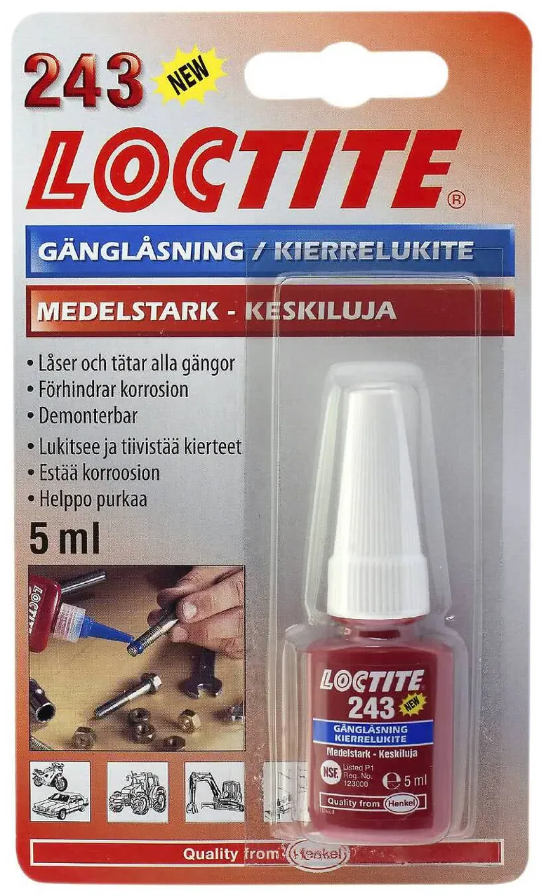 LOCTITE 243 BC 5ml Sterk Gjenge