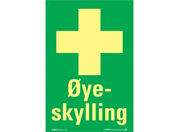 Skilt "Øyeskylling" 200 x 300 mm