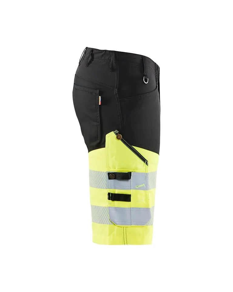 Varselshorts Med Stretch Svart/Gul