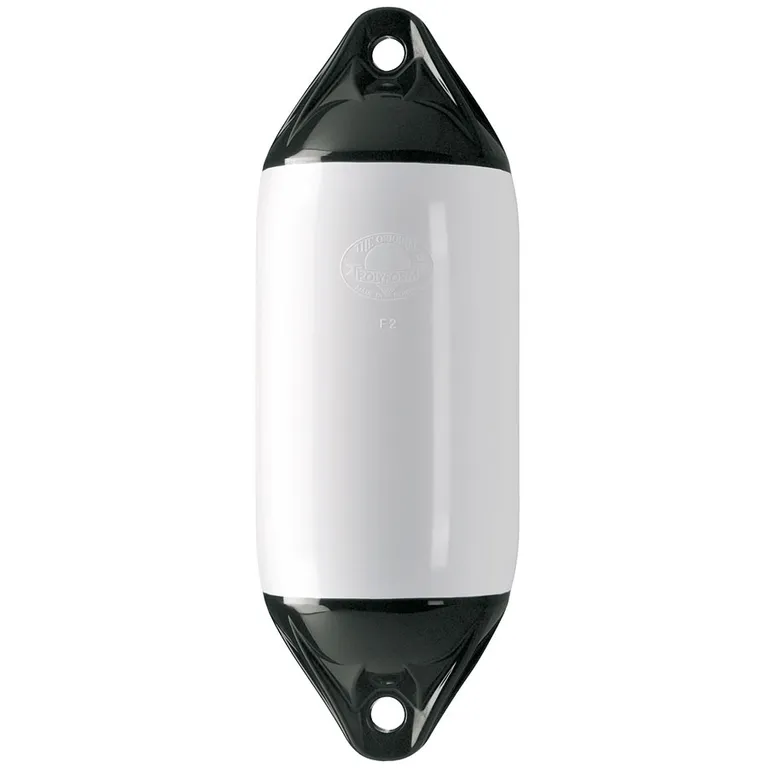 Polyform Fender F-serie hvit m/sorte ender