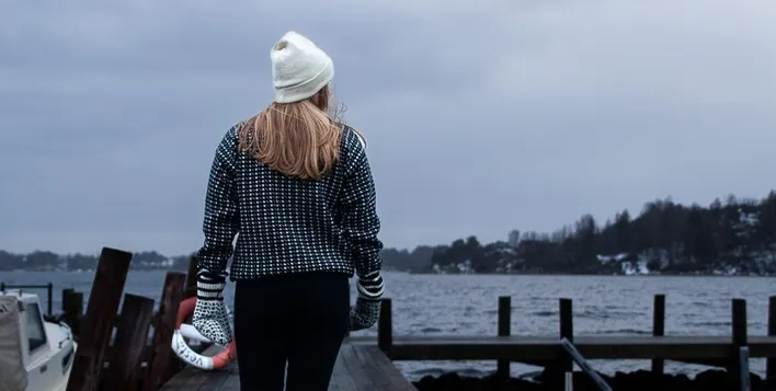 Islender Genser Sort/Hvit