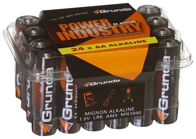 Batteri AA Industripakke 24 stk Grunda